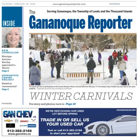 Cover of The Gananoque Reporter