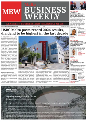 Cover of The Malta Business Weekly
