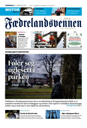 Cover of Faedrelandsvennen