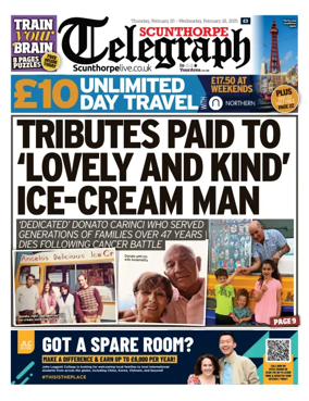 Cover of Scunthorpe Telegraph