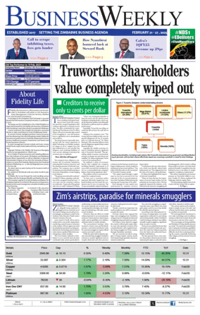 Cover of Business Weekly (Zimbabwe)