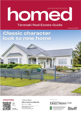 Cover of Homed Taranaki Daily News