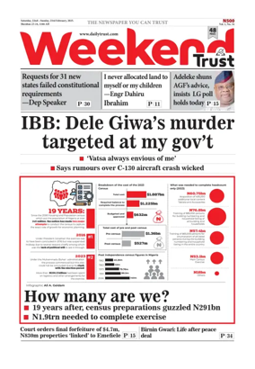 Cover of Weekly Trust
