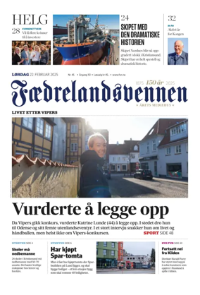 Cover of Faedrelandsvennen
