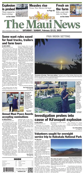 Cover of The Maui News - Weekender