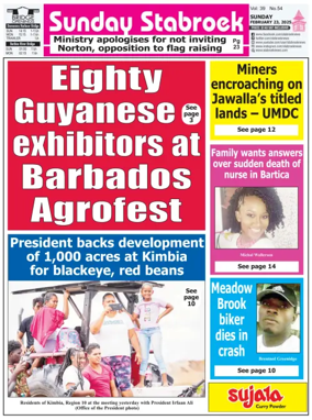Cover of Stabroek News Sunday