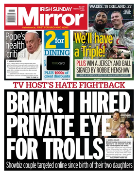 Cover of Irish Sunday Mirror