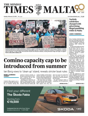 Cover of The Sunday Times of Malta