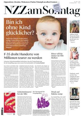 Cover of Neue Zurcher Zeitung Sunday