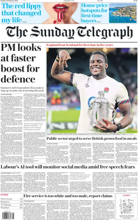 Cover of The Sunday Telegraph