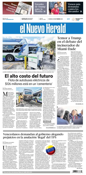 Cover of El Nuevo Herald (Sunday)