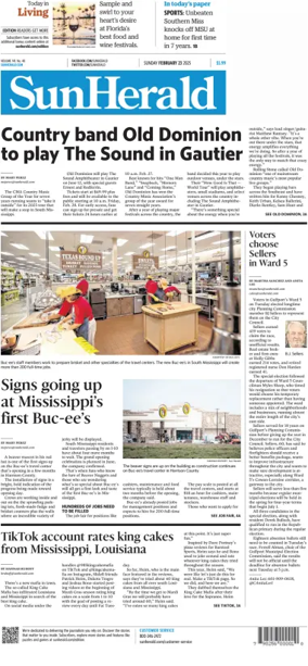 Cover of The Sun Herald (Sunday)