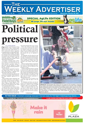 Cover of The Weekly Advertiser Horsham