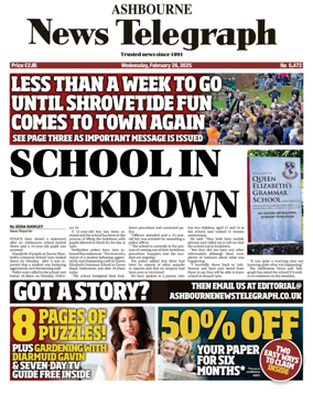 Cover of Ashbourne News Telegraph
