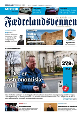 Cover of Faedrelandsvennen