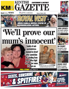 Cover of Kentish Gazette Canterbury & District