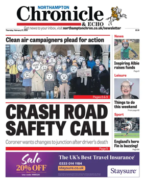 Cover of The Northampton Chronicle and Echo