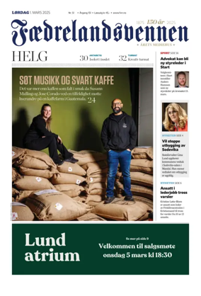 Cover of Faedrelandsvennen