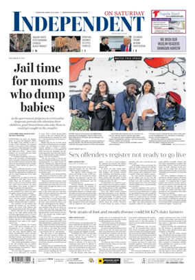 Cover of The Independent on Saturday