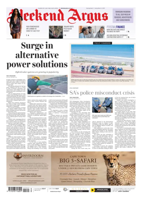 Cover of Weekend Argus (Saturday Edition)