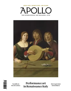 Cover of Apollo Magazine (UK)