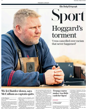 Cover of The Daily Telegraph - Sport Saturday