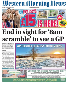 Cover of Western Morning News (Saturday)