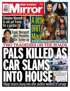 Cover of Irish Sunday Mirror