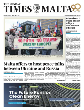 Cover of The Sunday Times of Malta