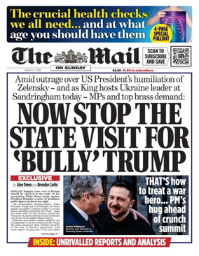 Cover of The Mail on Sunday