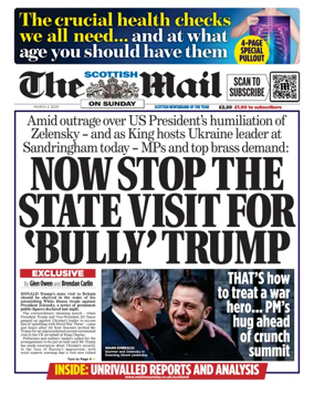 Cover of The Scottish Mail on Sunday