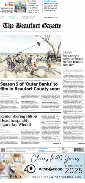Cover of Beaufort Gazette (Sunday)