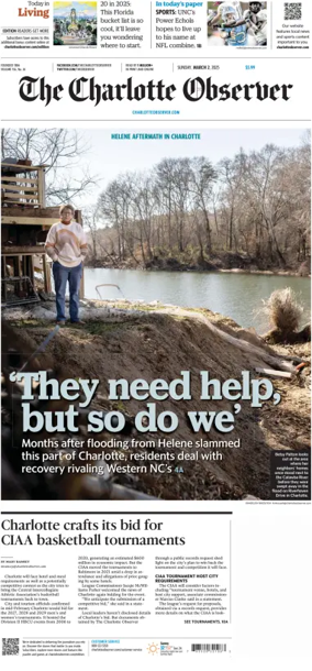 Cover of The Charlotte Observer (Sunday)