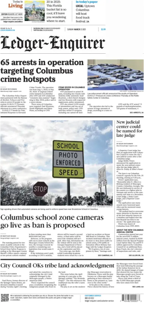 Cover of Ledger-Enquirer (Sunday)