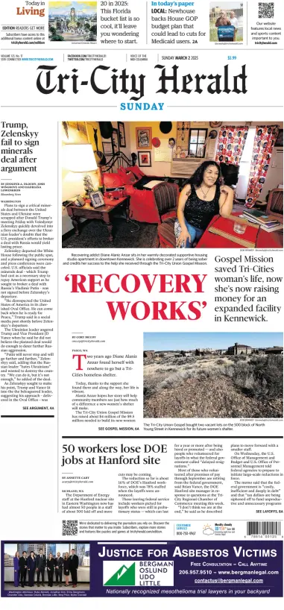 Cover of Tri-City Herald (Sunday)