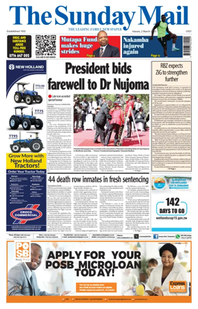 Cover of The Sunday Mail (Zimbabwe)