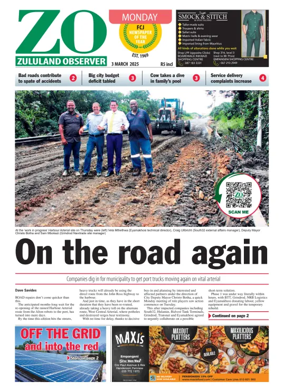 Cover of Zululand Observer - Monday