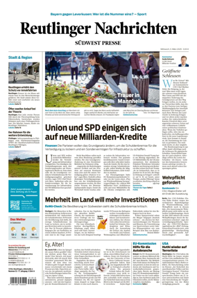 Cover of Reutlinger Nachrichten