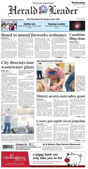 Cover of Siloam Springs Herald Leader