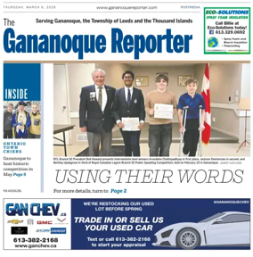 Cover of The Gananoque Reporter
