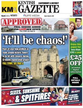 Cover of Kentish Gazette Canterbury & District