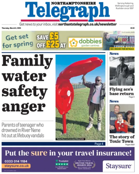 Cover of Northants Evening Telegraph