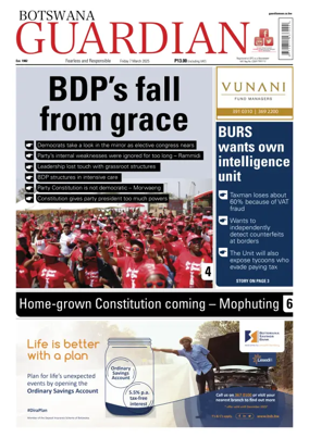 Cover of Botswana Guardian