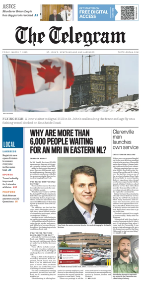 Cover of The Telegram (St. Johnâ€™s)