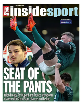Cover of Irish Daily Star - Inside Sport