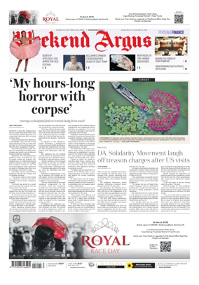 Cover of Weekend Argus (Saturday Edition)