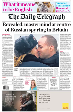 Cover of The Daily Telegraph - Saturday