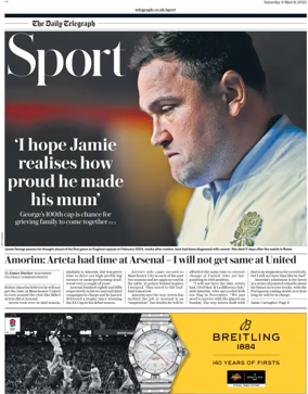 Cover of The Daily Telegraph - Sport Saturday