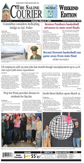Cover of The Saline Courier Weekend