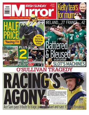 Cover of Irish Sunday Mirror